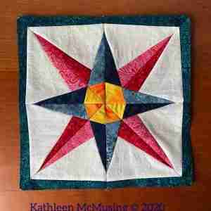 12" Mariner's Compass Block (paper piecing)